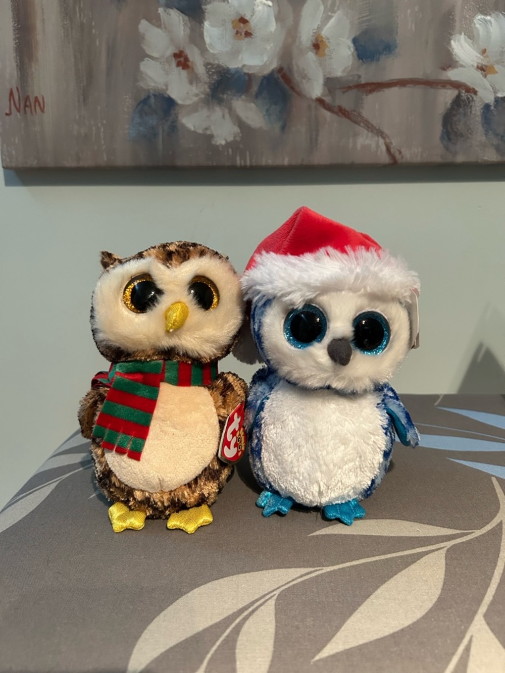 TY Beanie Holiday Owls